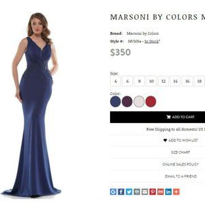 Marsoni by Colors Style 1054 Navy Dress